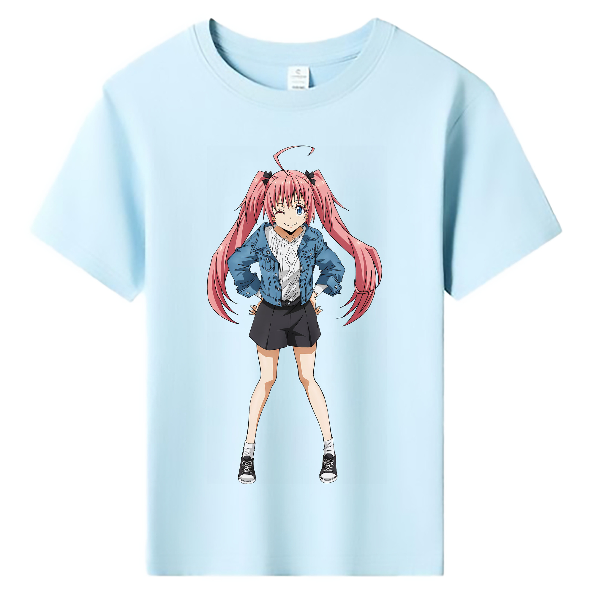 （画像用） 転スラ Regarding Reincarnated to Slime 綿100％キッズTシャツ（フロントプリント）
